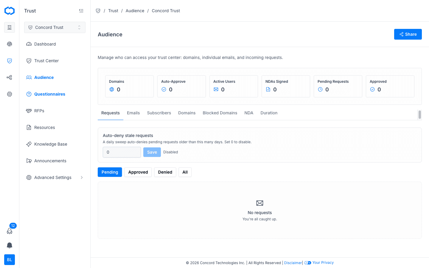 Audience page