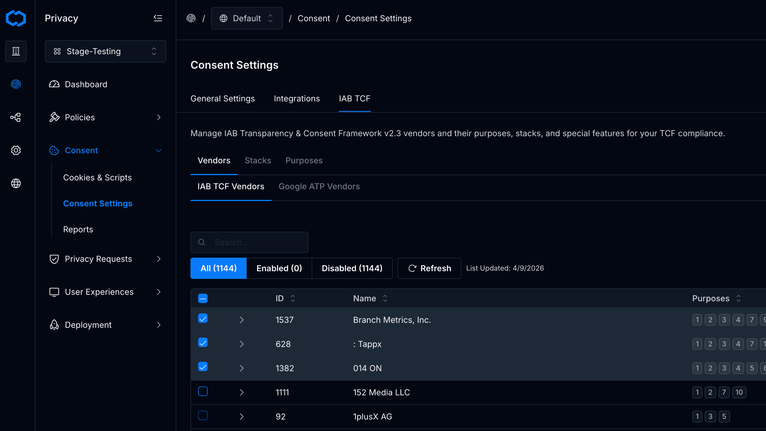 IAB TCF 2.3 CMP Configuration | Concord