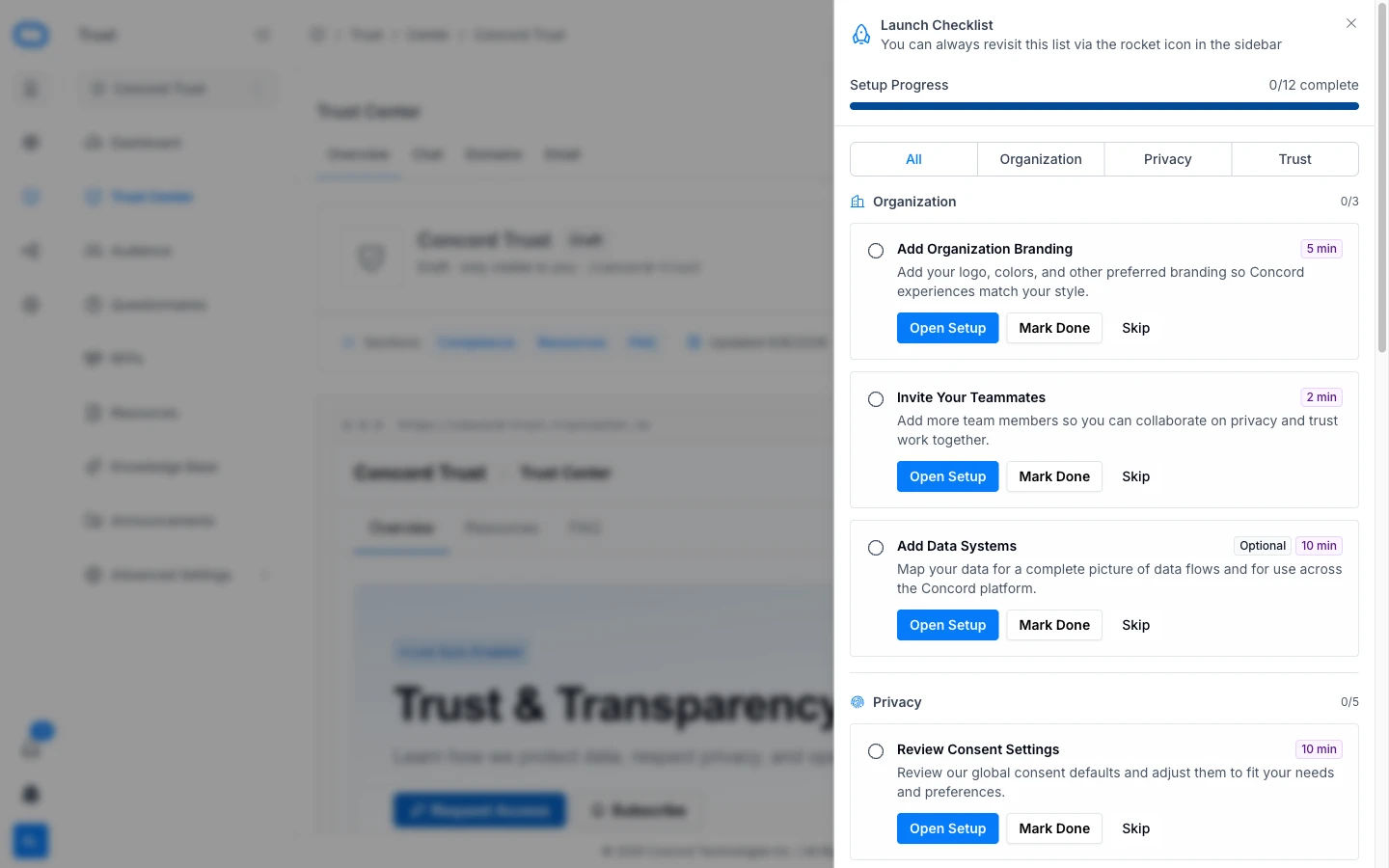 Trust Launch Checklist