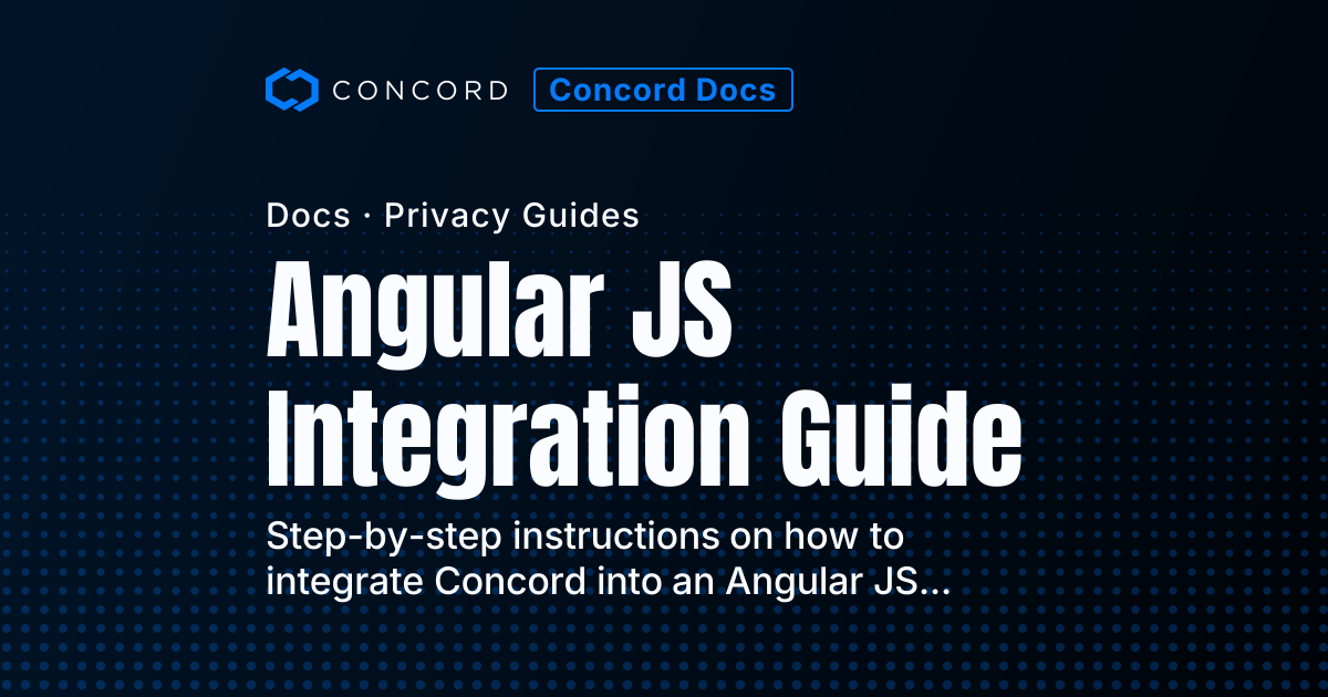 Angular JS Integration Guide | Concord