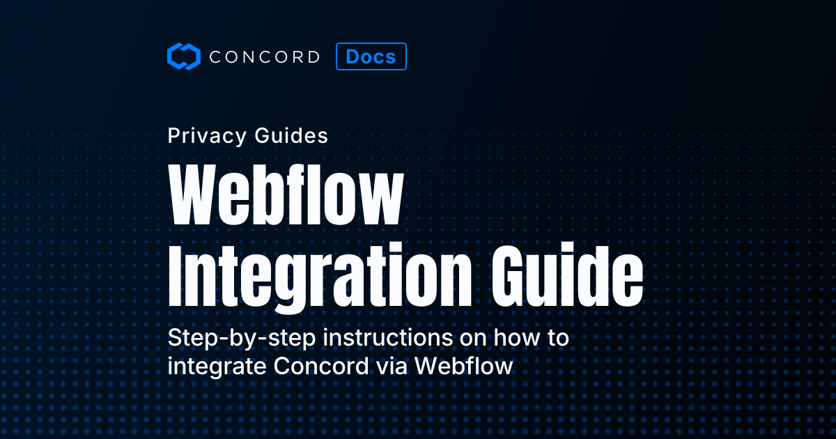 Webflow Integration Guide | Concord